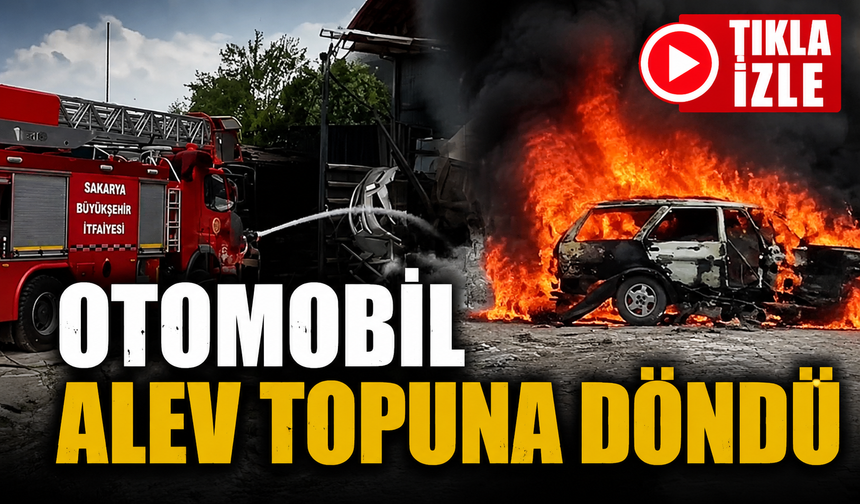 Otomobil alev topuna döndü