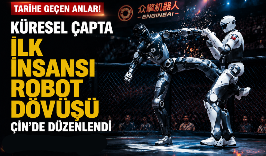 Küresel çapta ilk insansı robot dövüşü Çin'de düzenlendi