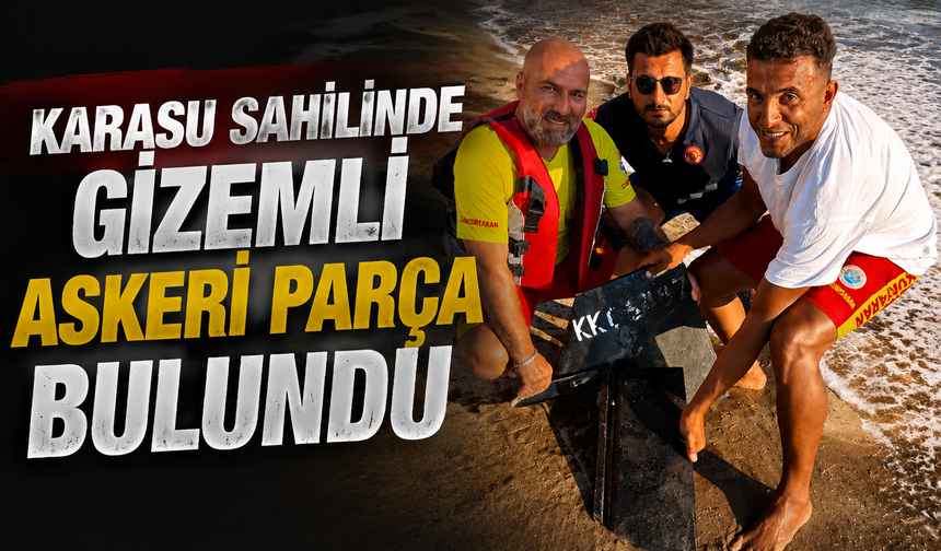 Karasu Sahilinde Gizemli Askeri Parça Bulundu