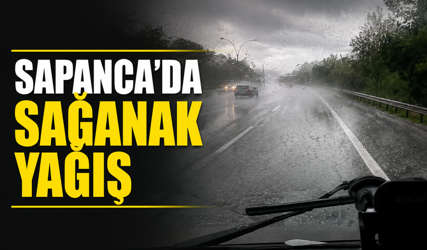 Sapanca’da sağanak yağış etkili oldu