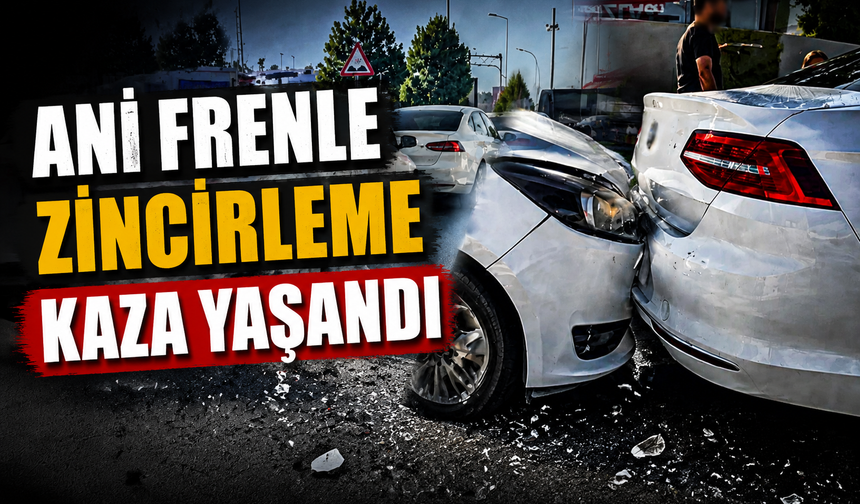 Serdivan 1. Cadde'de Zincirleme Kaza! 3 Araç Birbirine Girdi
