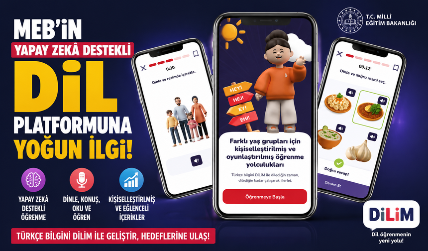 MEB'in yapay zekâ destekli dil platformuna yoğun ilgi!