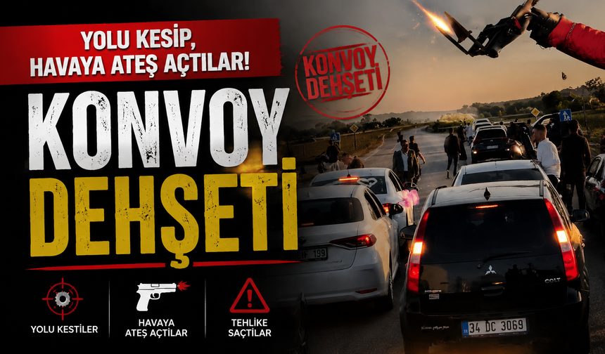 Sakarya’da Düğün Konvoyunda Magandalık Kamerada
