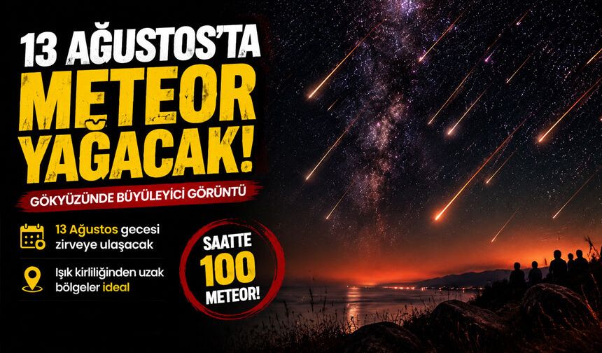 13 Ağustos'ta meteor yağacak!