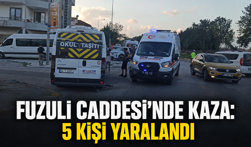 Fuzuli Caddesi’nde Kaza: 5 Kişi Yaralandı