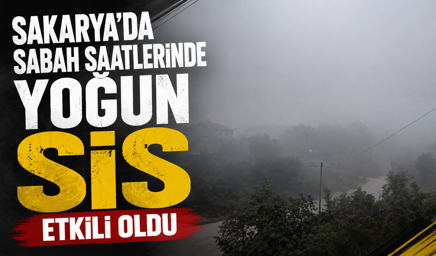 Sakarya’da Sabah Saatlerinde Yoğun Sis Etkili Oldu