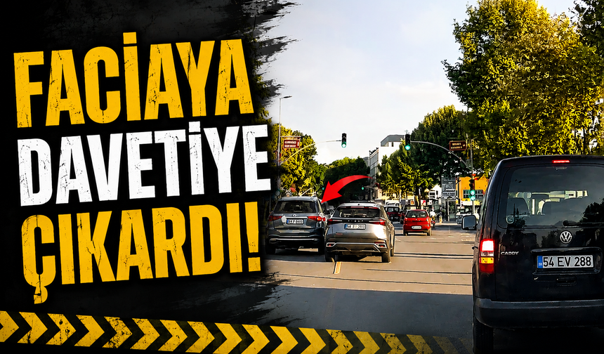 Adapazarı'nda Trafikte Tehlikeli Makas Kamerada