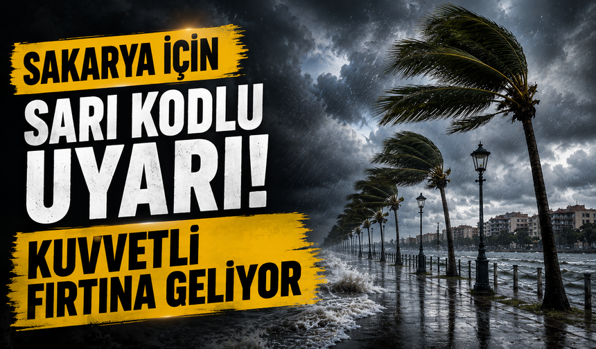 Sakarya için sarı kodlu uyarı! Kuvvetli fırtına geliyor