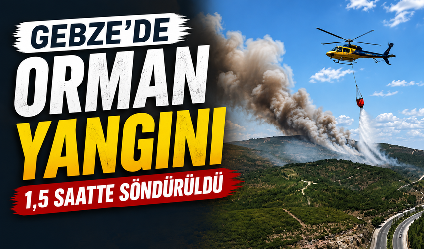 Gebze’de Orman Yangını 1,5 Saatte Söndürüldü