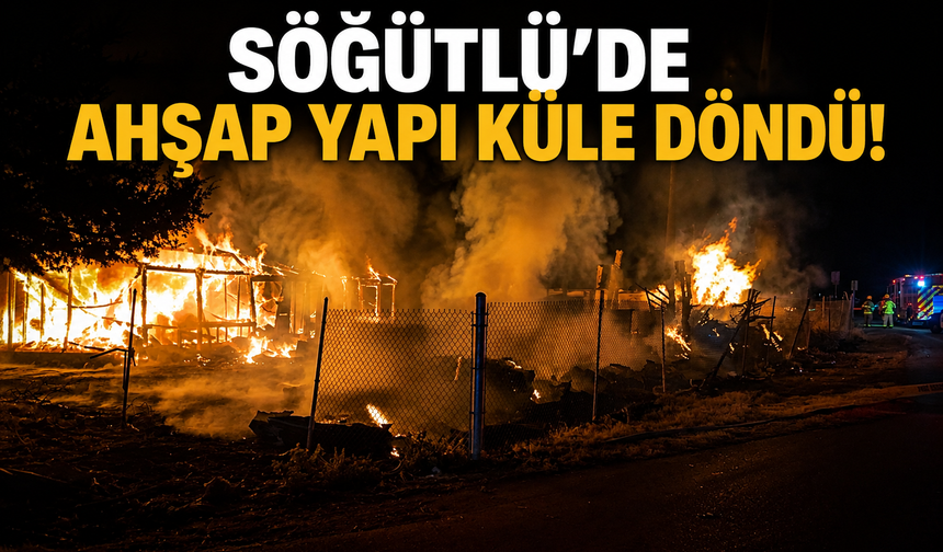 Söğütlü'de Ahşap Yapı Küle Döndü!