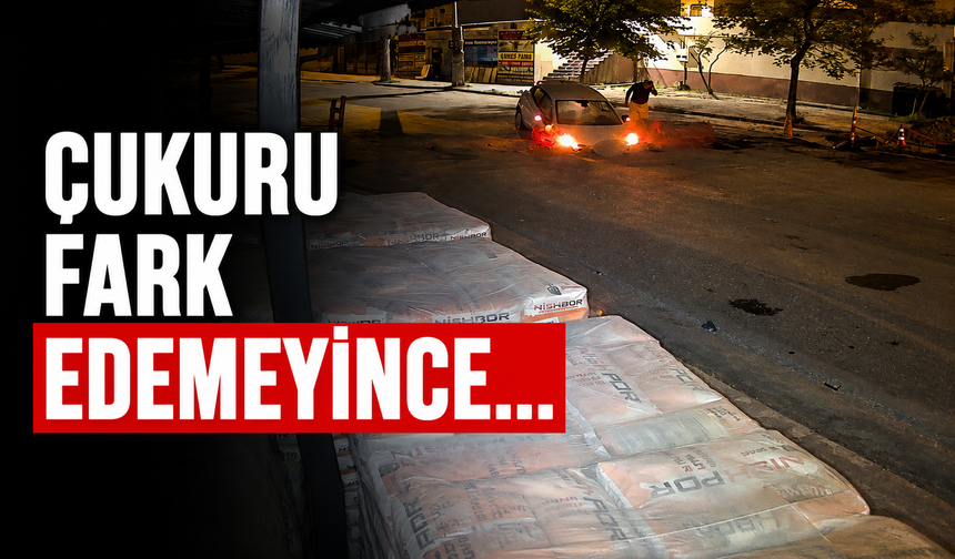 Karasu’da Otomobil Altyapı Çukuruna Düştü