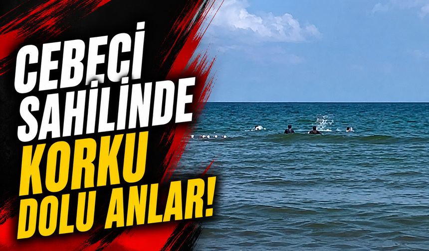 Cebeci sahilinde korku dolu anlar!