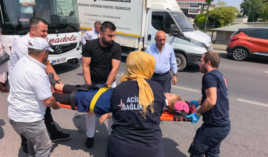 Yolcu Otobüsünün Çarptığı Kadın Ağır Yaralandı