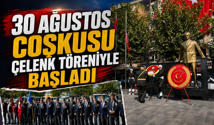 30 Ağustos coşkusu çelenk töreniyle başladı