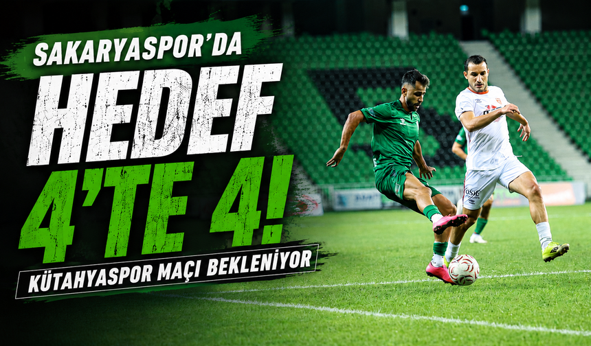 Sakaryaspor’da Hedef 4’te 4! Kütahyaspor Maçı Bekleniyor