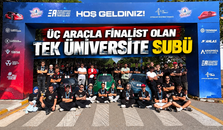 Üç araçla finalist olan tek üniversite SUBÜ