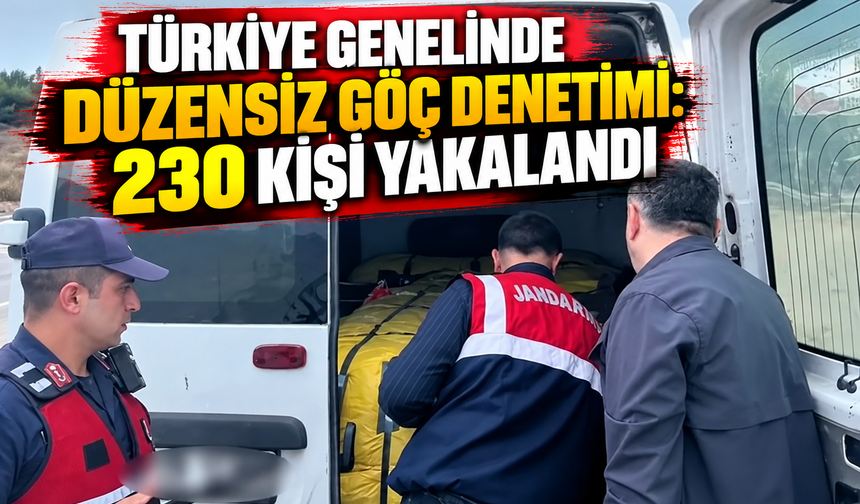 Türkiye genelinde düzensiz göç denetimi: 230 kişi yakalandı