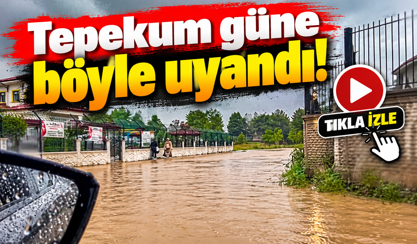Tepekum güne böyle uyandı!