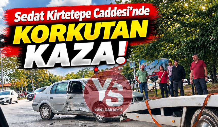 Adapazarı’nda iki otomobil kafa kafaya çarpıştı!