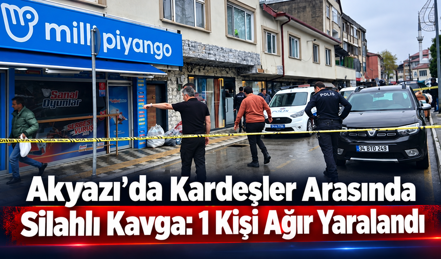 Akyazı’da Kardeşler Arasında Silahlı Kavga: 1 Kişi Ağır Yaralandı