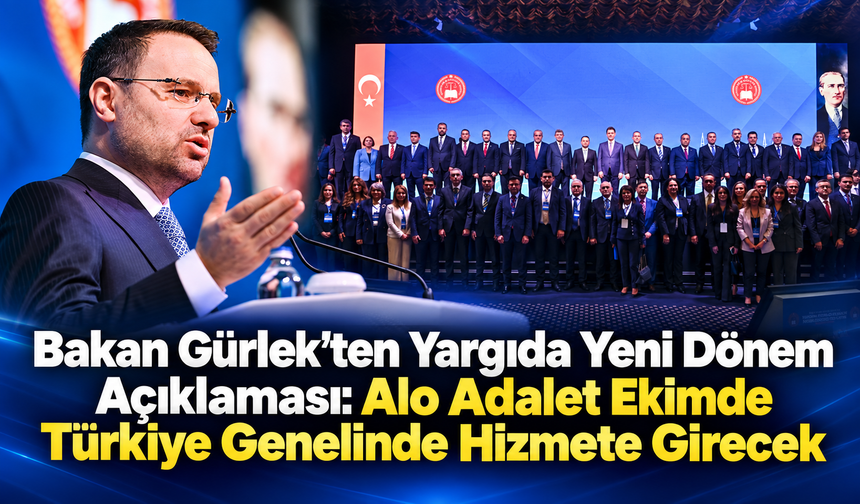 Bakan Gürlek’ten Yargıda Yeni Dönem Açıklaması: Alo Adalet Ekimde Türkiye Genelinde Hizmete Girecek