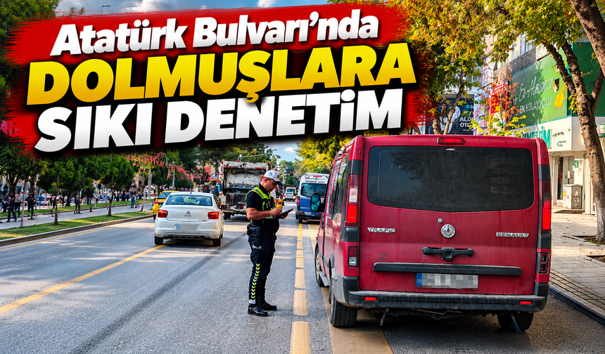 Atatürk Bulvarı’nda dolmuşlara sıkı denetim
