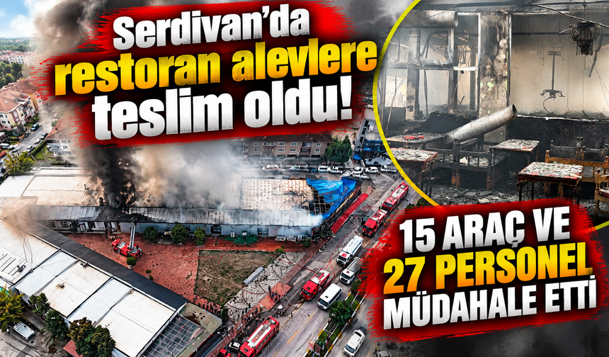 Alevlerin sardığı işletmeye 15 araç ve 27 personelle müdahale edildi!