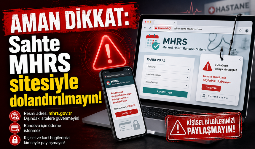 Aman dikkat: Sahte MHRS sitesiyle dolandırılmayın!