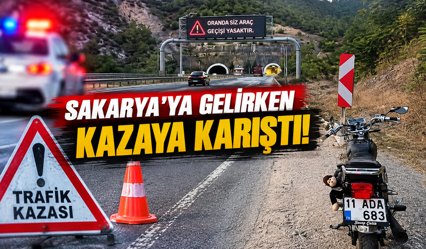 Sakarya istikametinde motosiklet kazası: Sürücü yaralandı