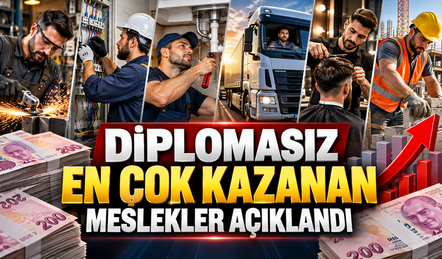 Diplomasız 120 bin TL kazandıran meslekler belli oldu