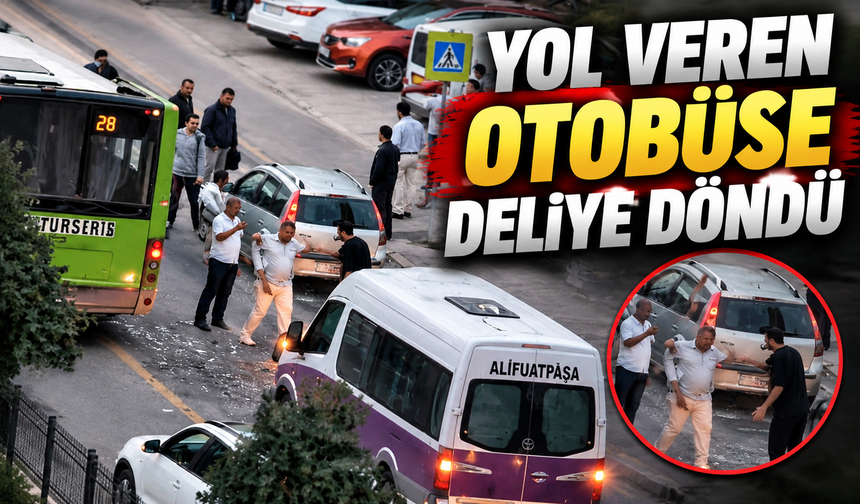 Yaya geçidinde kaza sonrası gerginlik kamerada