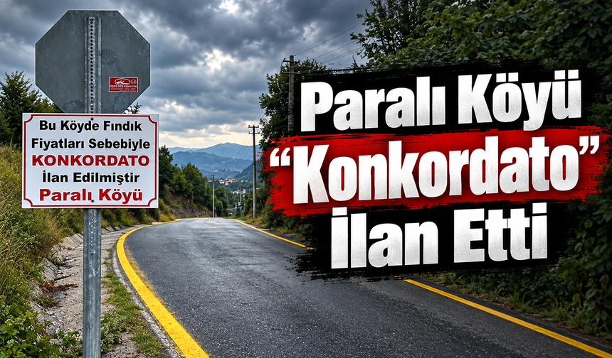 “Paralı” Köyü’nde dikkat çeken fındık protestosu