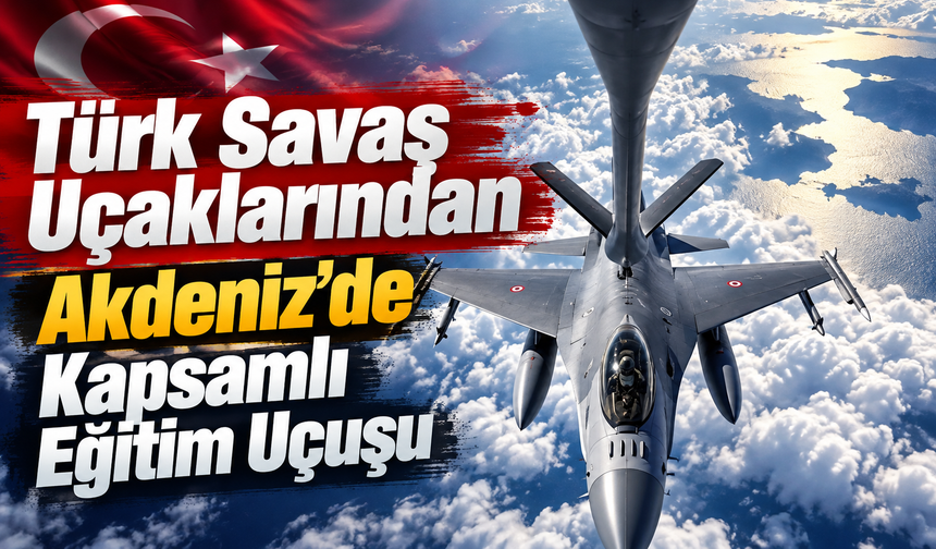 Türk Savaş Uçaklarından Akdeniz’de Kapsamlı Eğitim Uçuşu