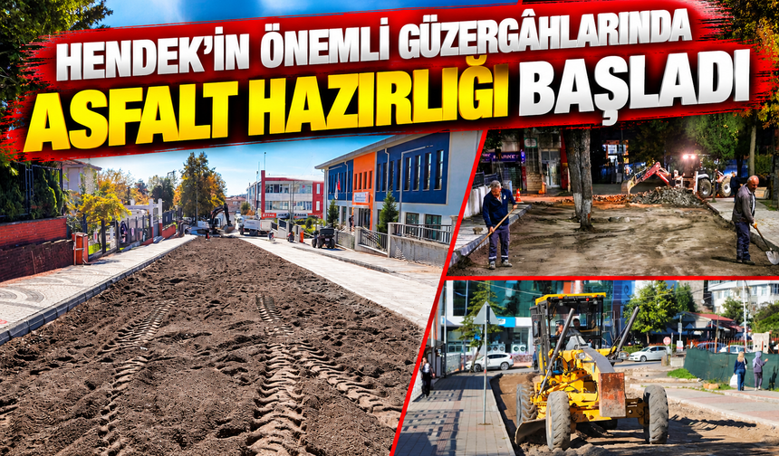 Hendek’te 4 cadde ve sokakta asfalt hazırlığı başladı