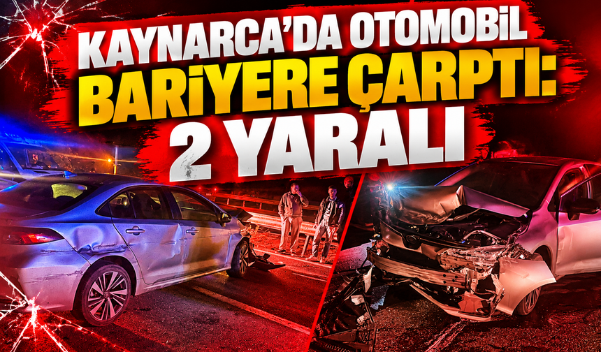 Kaynarca’da otomobil bariyere çarptı: 2 yaralı