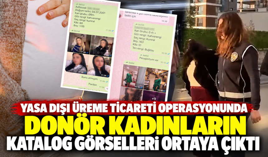 Yasa dışı üreme ticareti operasyonunda donör kadınların katalog görselleri ortaya çıktı