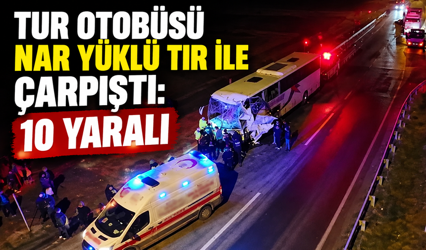 Kapıkule yolunda feci kaza! Tur otobüsü tırla çarpıştı: 10 yaralı