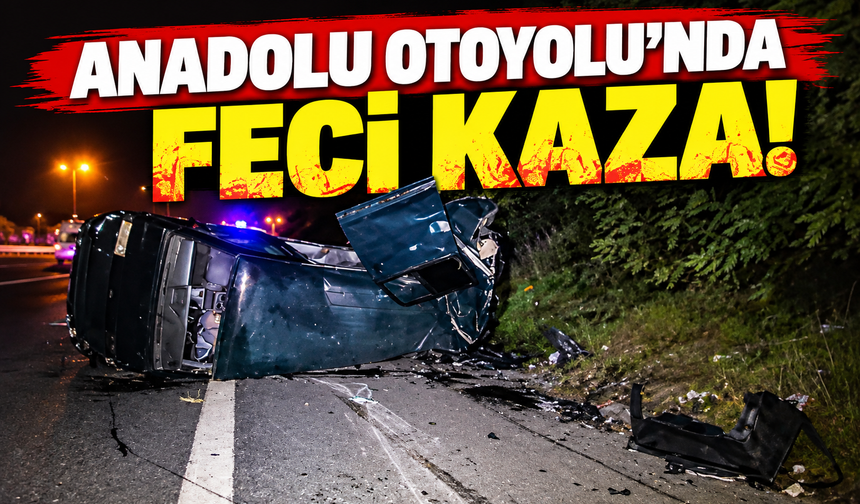Anadolu Otoyolu'nda feci kaza! Takla atan aracını kontrol ederken canından oldu