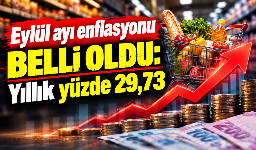 Eylül ayı enflasyonu belli oldu: Yıllık yüzde 29,73