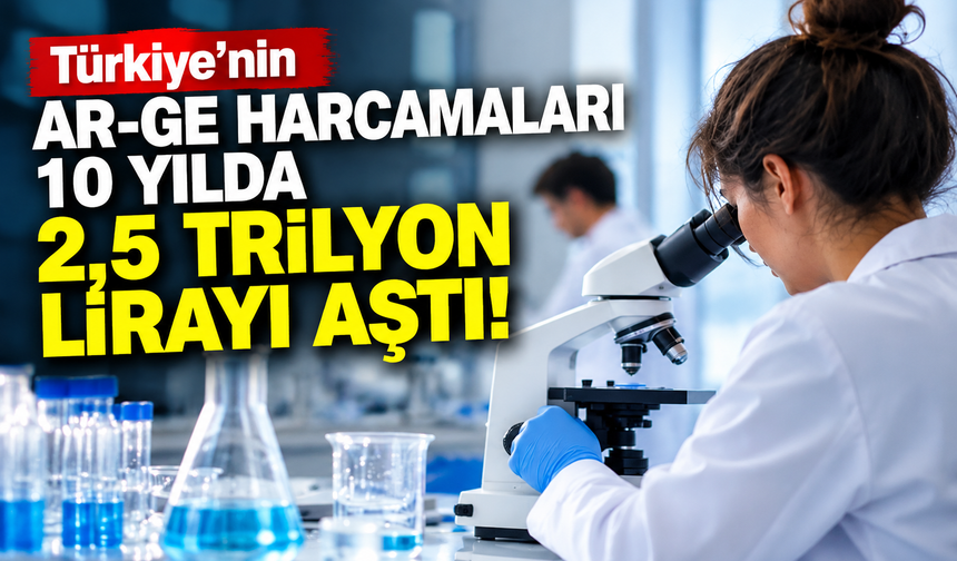 Türkiye'nin AR-GE harcamaları 10 yılda 2,5 trilyon lirayı aştı!