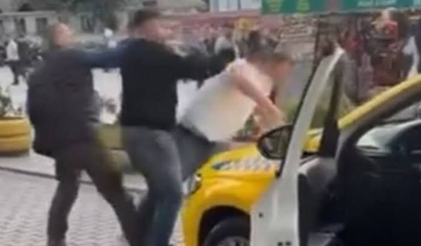 Taksicilerin yolcu alma tartışması kavgaya dönüştü