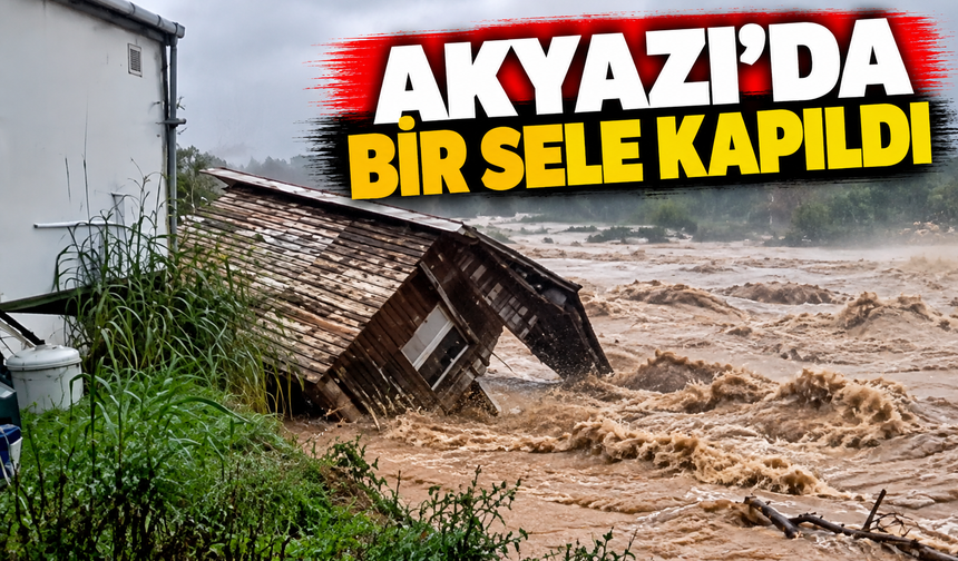 Akyazı'da Dere kenarındaki baraka yıkıldı