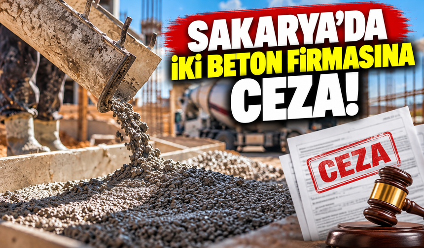 Sakarya'da iki beton firmasına ceza!