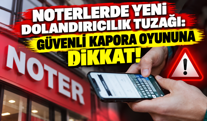 Noterlerde yeni dolandırıcılık tuzağı: Güvenli kapora oyununa dikkat!