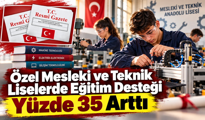 Özel Mesleki ve Teknik Liselerde Eğitim Desteği Yüzde 35 Arttı