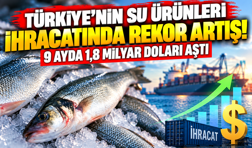 Türkiye'nin su ürünleri ihracatında rekor artış! 9 ayda 1,8 milyar doları aştı