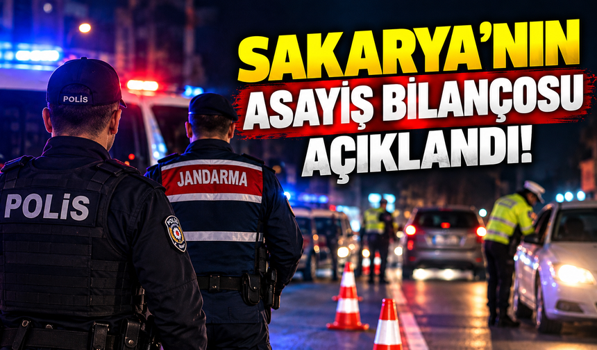 Sakarya'nın asayiş bilançosu açıklandı!