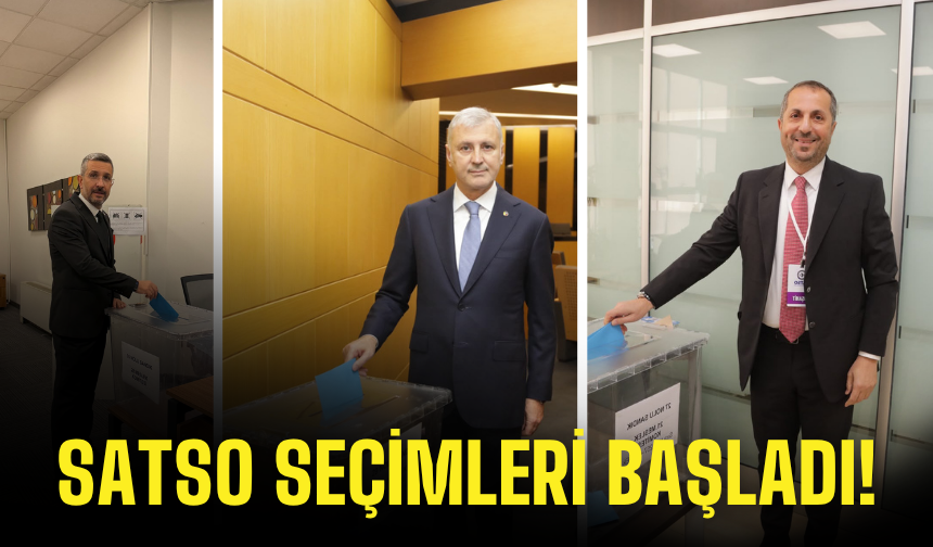 SATSO seçimleri başladı! Altuğ, Ercan ve Kuriş oylarını kullandı