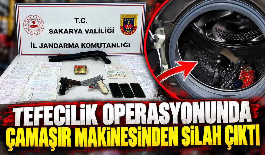 Tefecilik Operasyonunda Çamaşır Makinesinden Silah Çıktı
