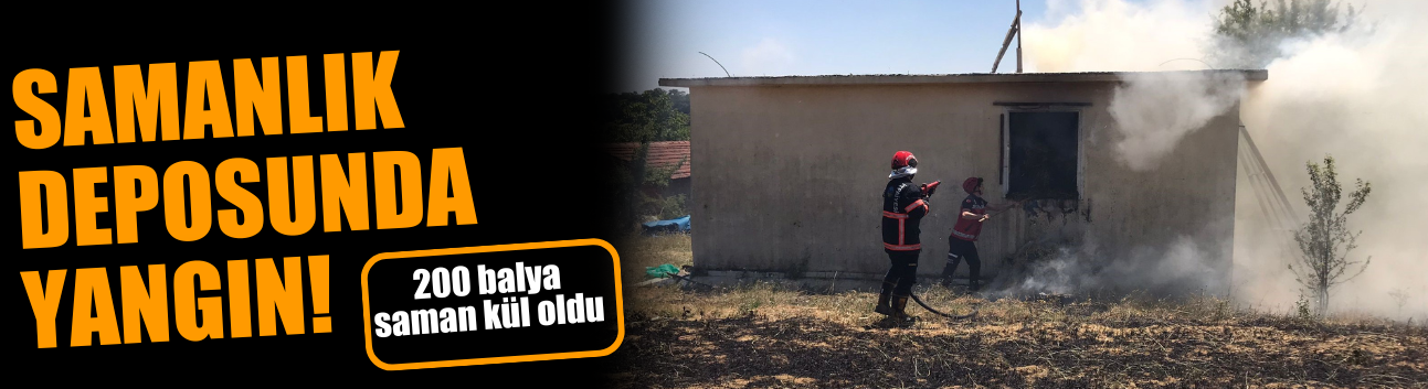 Samanlık deposunda yangın çıktı!